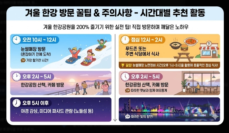 한강공원 겨울 나들이 완벽 가이드 눈썰매&middot;축제 총정리