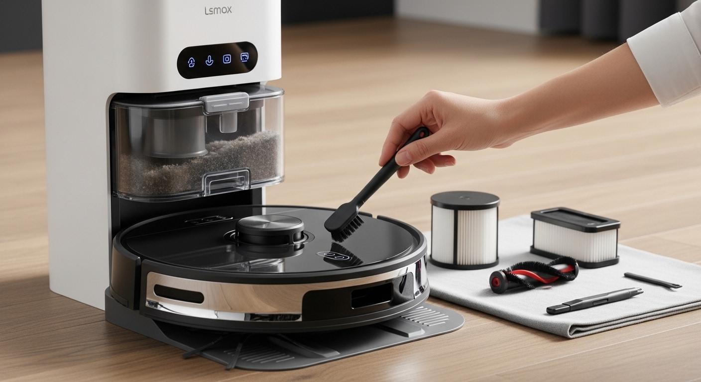 흡입력 자동 먼지비움 로봇청소기 관리 방법