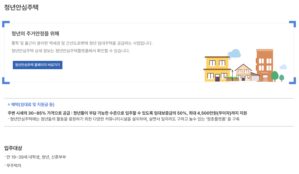 서울 청년안심주택 신청방법 및 조건