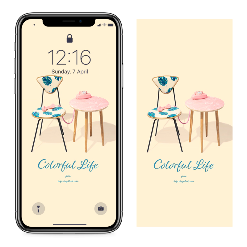 13 핑크 전화기 C - Colorful Life 아이폰봄배경화면