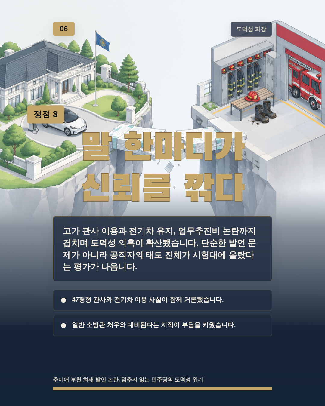 말 한마디가 신뢰를 깎다