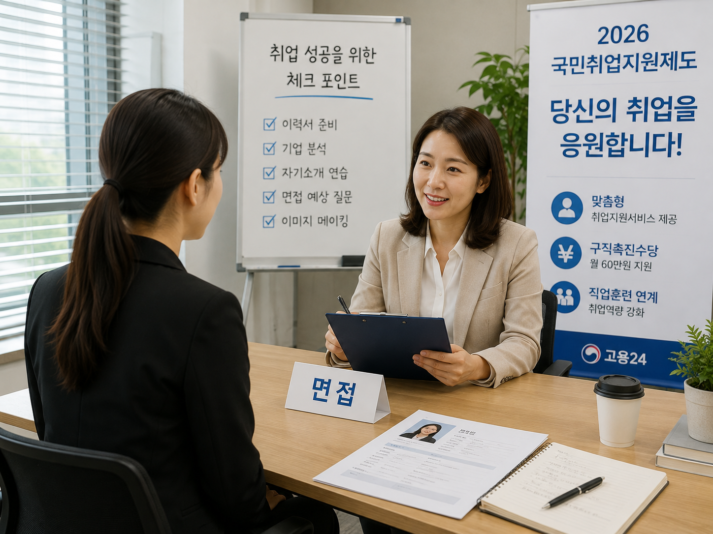 따뜻한 취업 면접 상담실