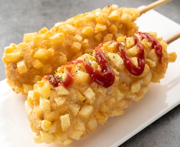 한국의 감자 요리 감자핫도그