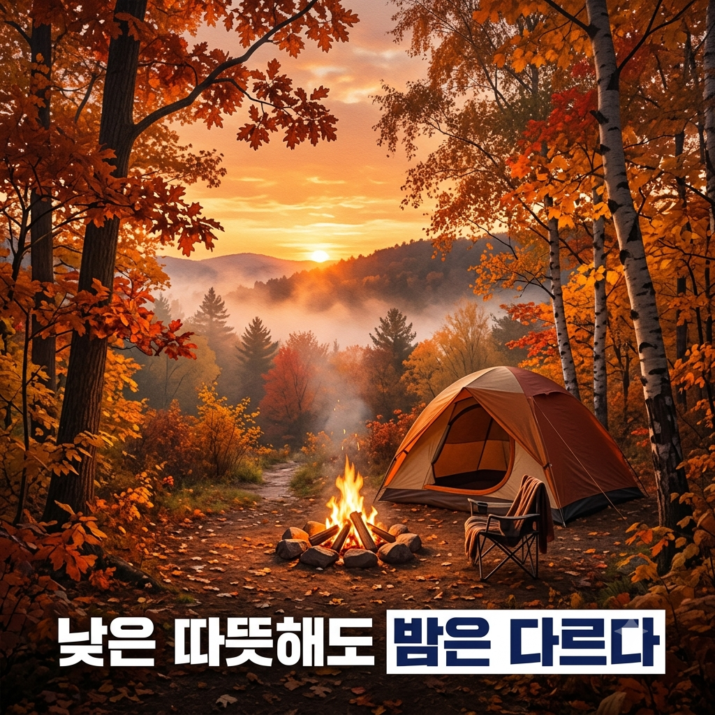 가을 캠핑 낮밤 기온차 대비 준비물