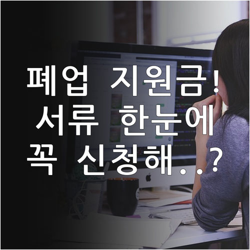 폐업 소상공인 원스톱 지원사업 신청 ..