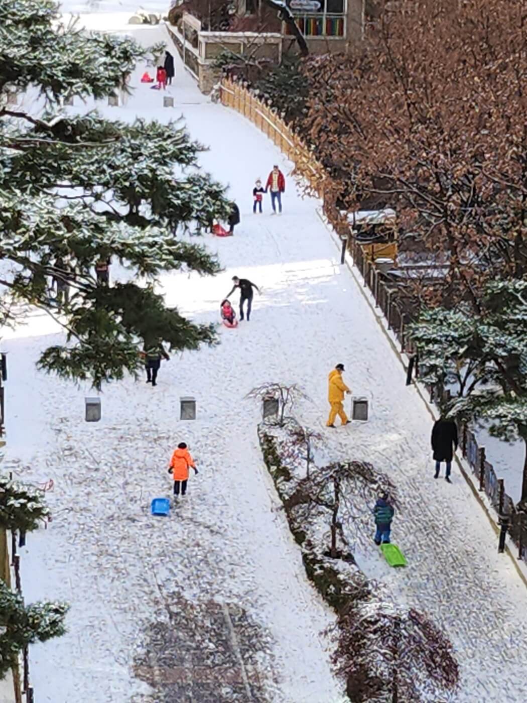 아파트 단지에서 유일하게 썰매를 탈 수 있는 곳이 아닐지!