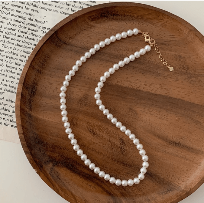진주목걸이 체인