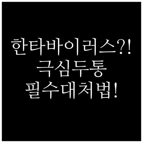 감기와 다른 극심한 두통, 한타바이러..