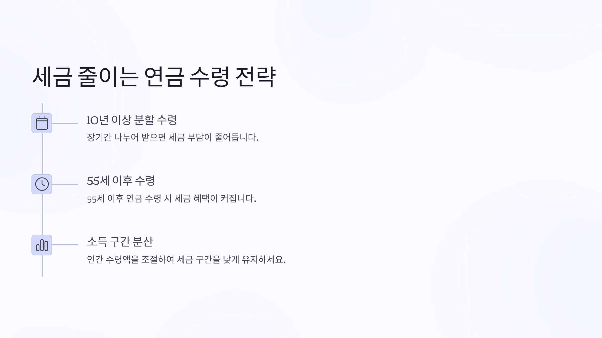 세금 줄이는 연금 수령 전략