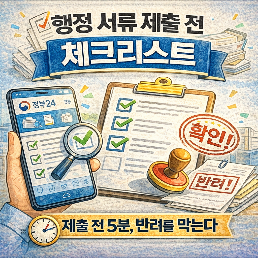 행정 서류 제출 전 확인해야 할 체크리스트