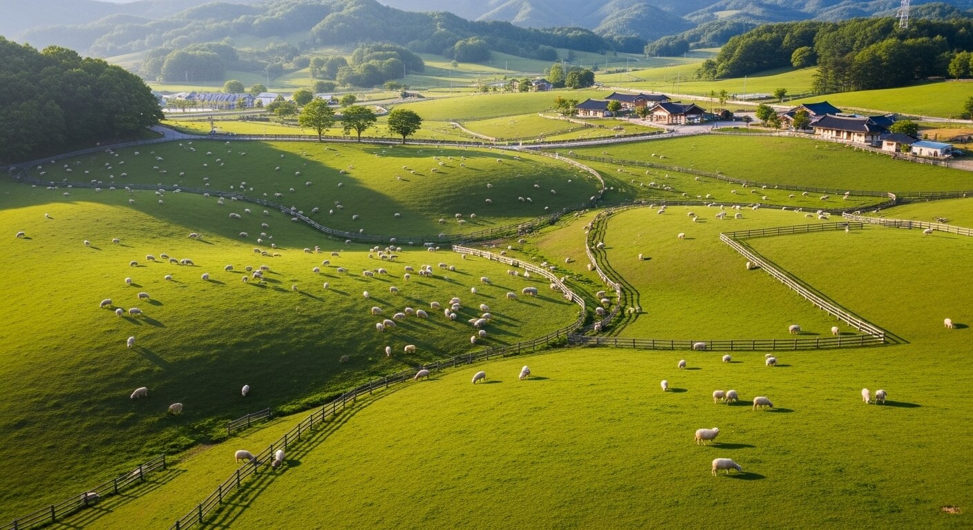 초등학교 여름방학 대관령 양떼목장