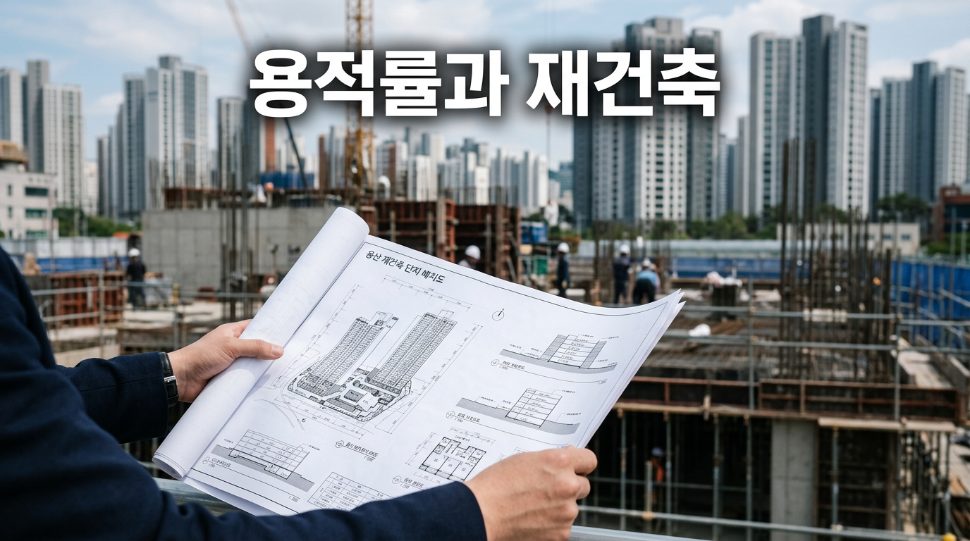 용적률과 재건축의 관계를 보여주는 건설 현장 사진