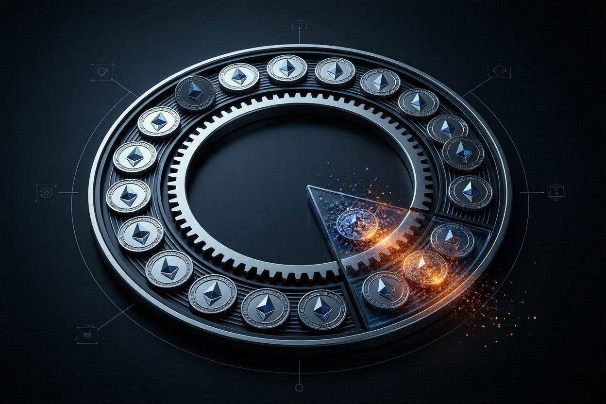 The Ethereum EIP-1559 gas fee burn mechanism.