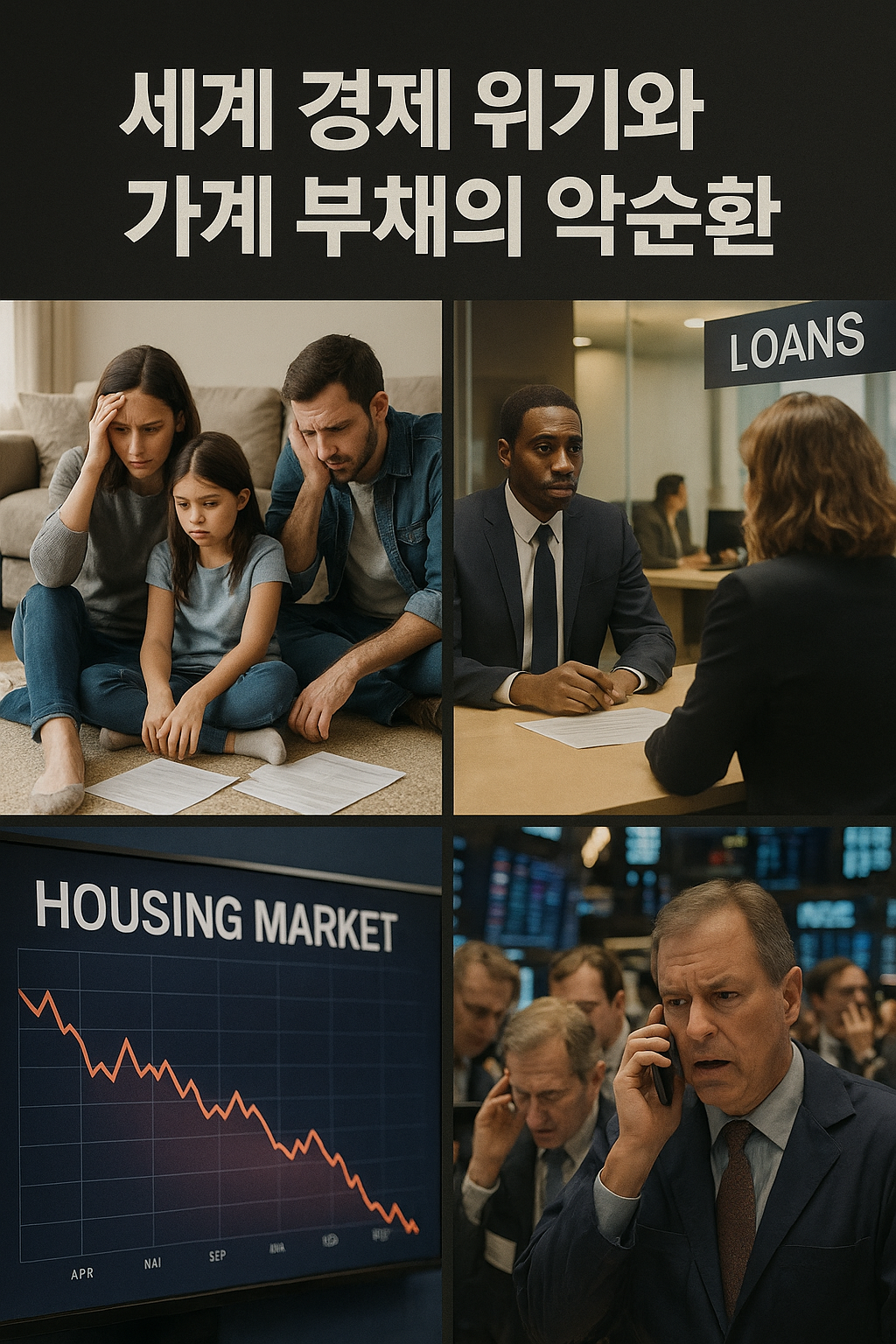 가계 부채 악순환 관련 사진