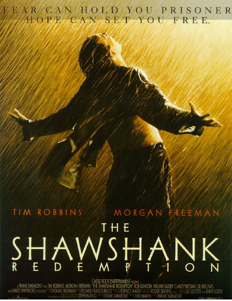 주인공의 탈출후 비맞으며 환호하는 모습