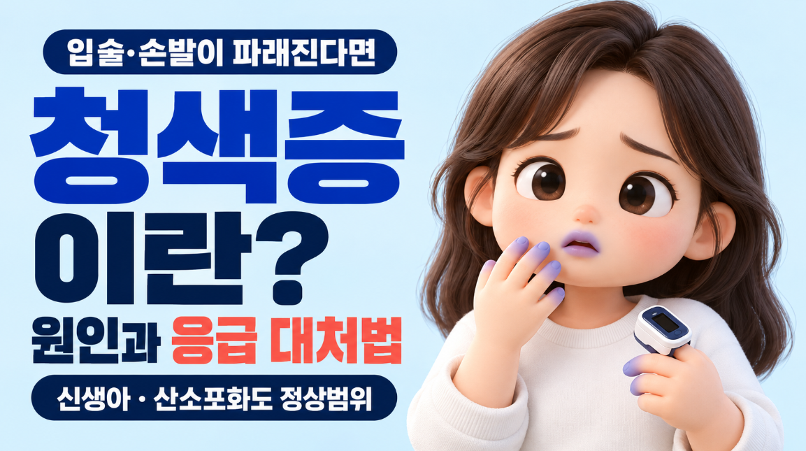 청색증이란? 입술·손발이 파래지는 원인과 응급 대처법|신생아 청색증·산소포화도 정상범위 제목 복사