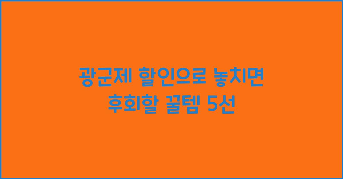 광군제 할인
