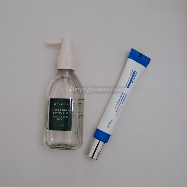 탈모 앰플이 놓여 있어요.