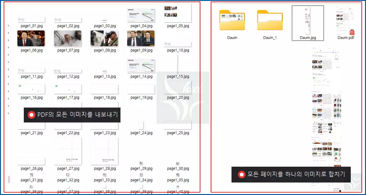 옵션별 저장결과
