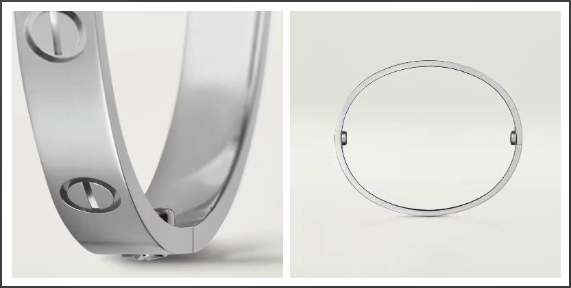 화이트골드 러브팔찌