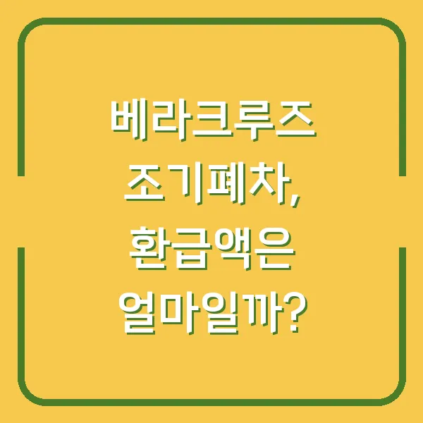 베라크루즈 조기폐차, 환급액은 얼마일까?