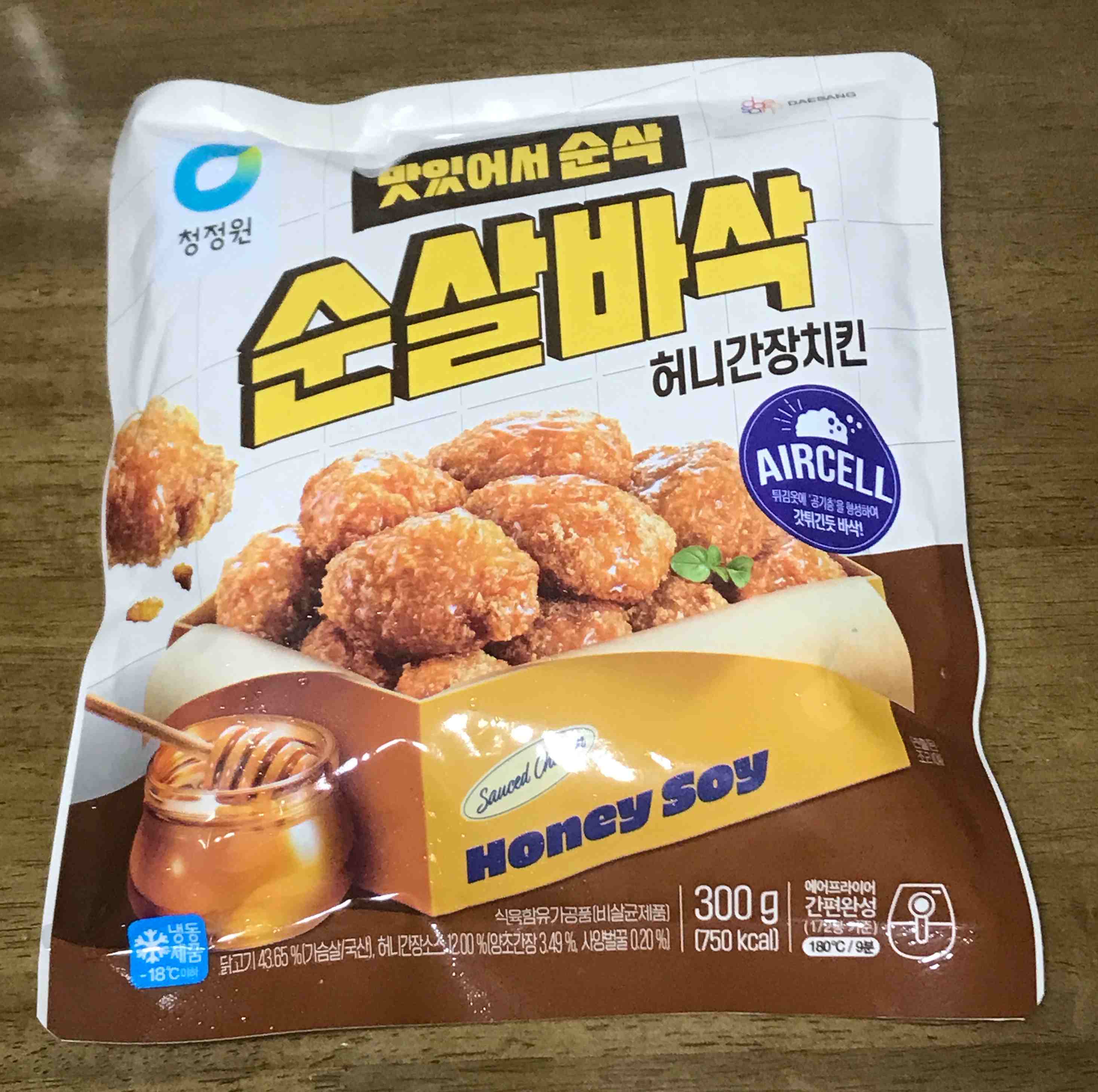 청정원 순살바삭 허니간장치킨 봉지