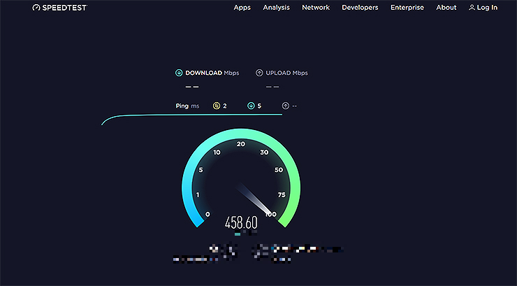 SPEEDTEST-사이트-메인-화면-인터넷-속도-측정-결과-보기