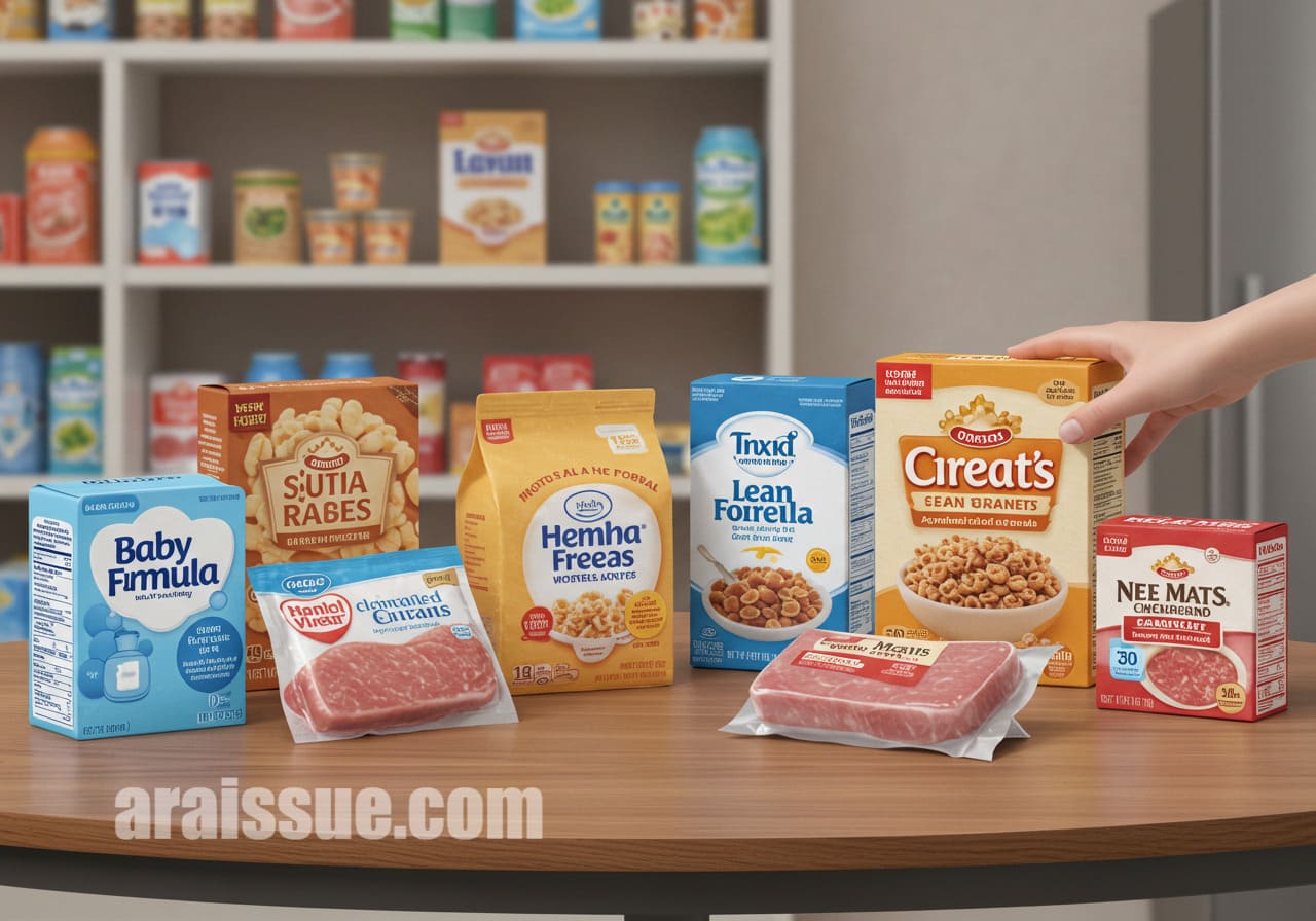 다양한 영양 보충식품들이 준비된 테이블 위