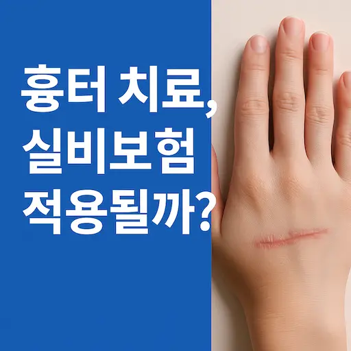 흉터 치료, 실비 청구 가능한지 확실하게 정리했습니다!