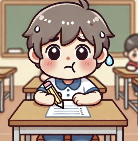 시험을 보는 모습