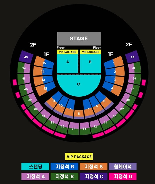 2005 크리스토퍼 내한공연 콘서트 좌석 배치도