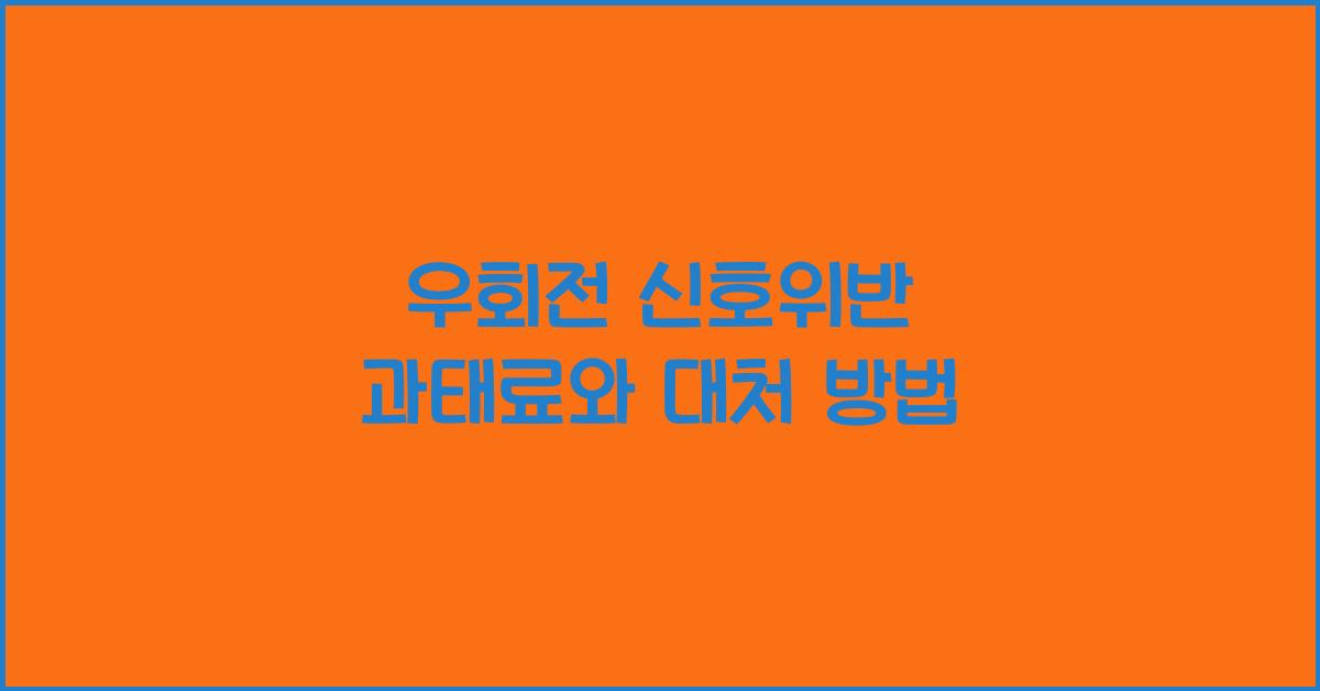 우회전  신호위반