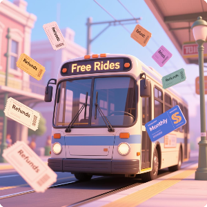 대중교통 무임·환급·정기권 이미지