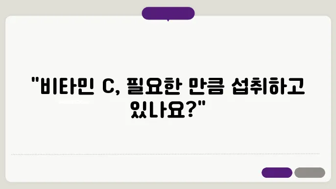 비타민 c 하루 권장량