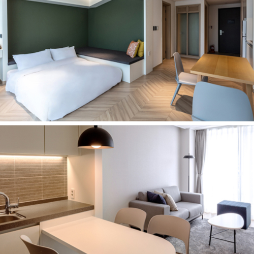 스플라스 리솜 겨울 워터파크 리조트 플렉스타워 s30 침실 겸 거실