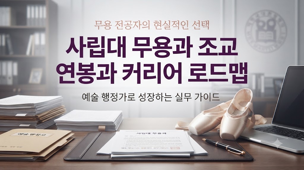 사립대학교 무용과 조교의 현실: 연봉 구조, 업무 밀도, 그리고 커리어(무용을사랑합니다)