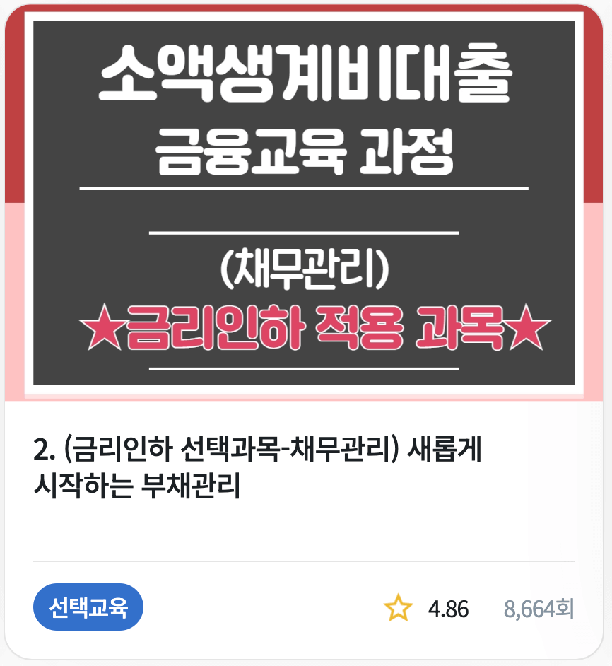 소액생계비대출 지원 대상 및 신청 방법, 금리인하 받는 방법
