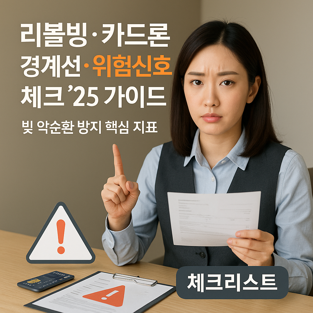 리볼빙&middot;카드론 ｜ 경계선&middot;위험신호 체크 &rsquo;25 가이드