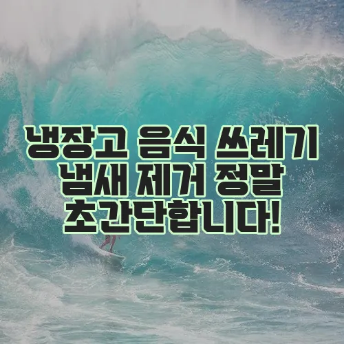 냉장고 음식 쓰레기 냄새 제거 정말 초간단합니다!