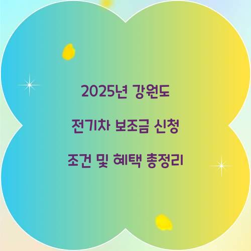 강원도 전기차 보조금