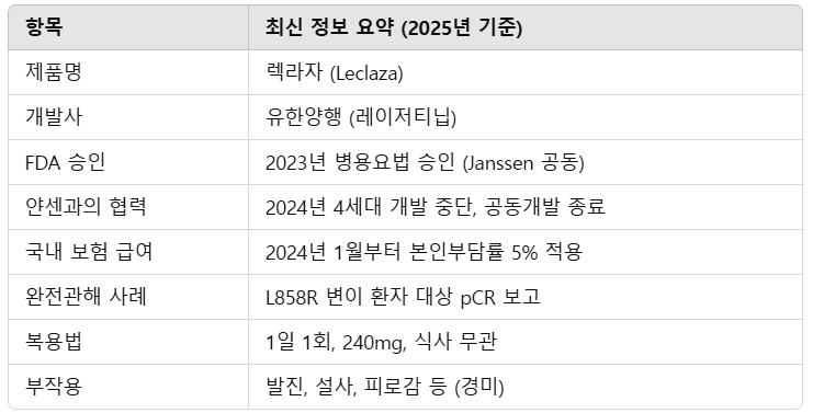 렉라자정 요약