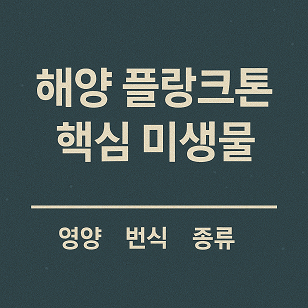 해양 플랑크톤 핵심 미생물 관련 사진