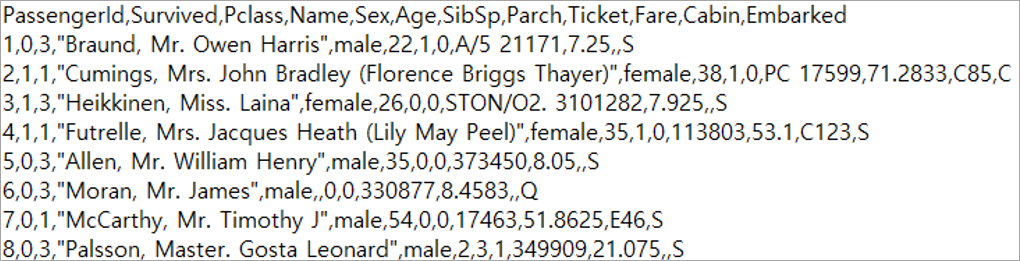 CSV 파일 메모장으로 열기
