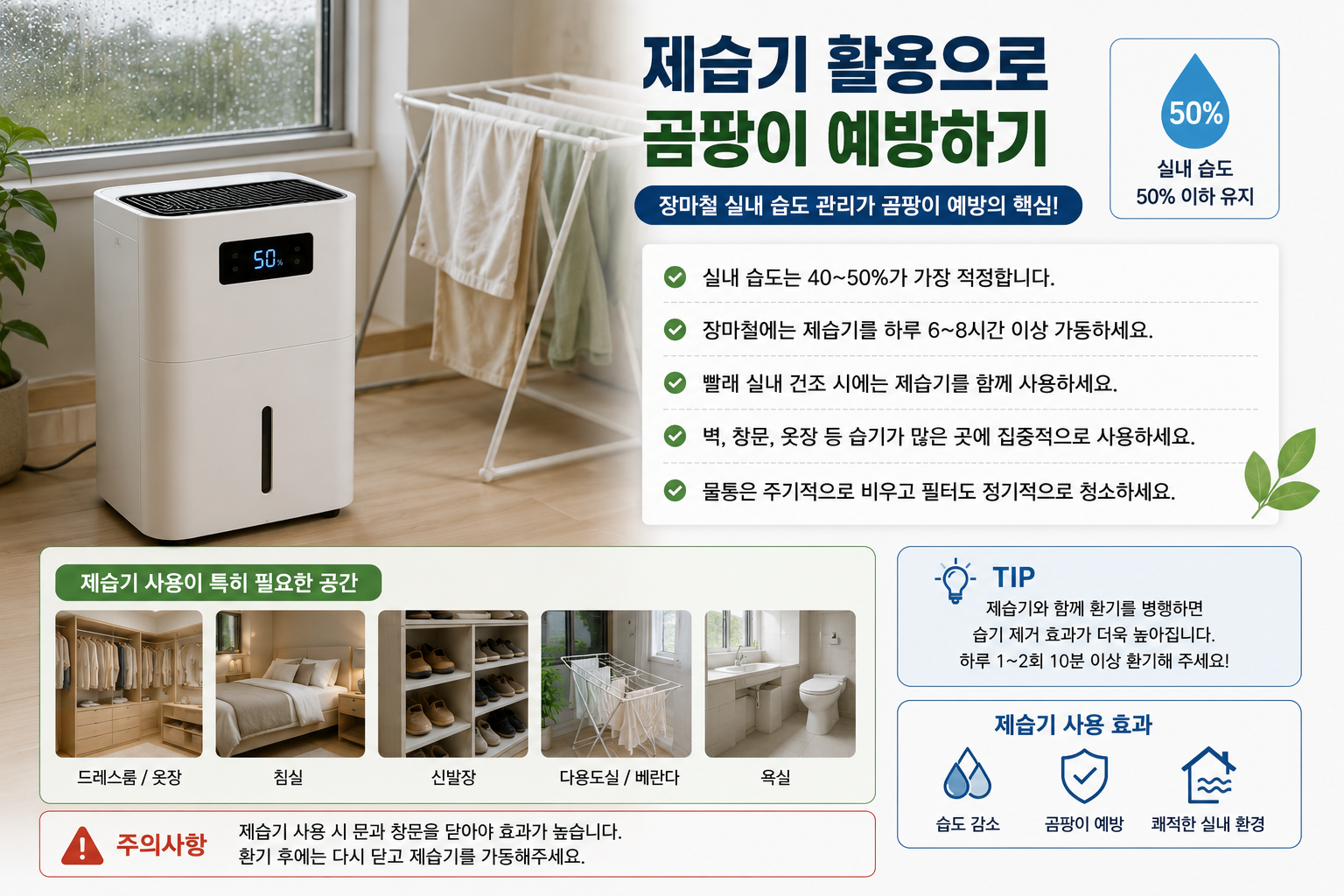제습기 활용으로 곰팡이 예방하기