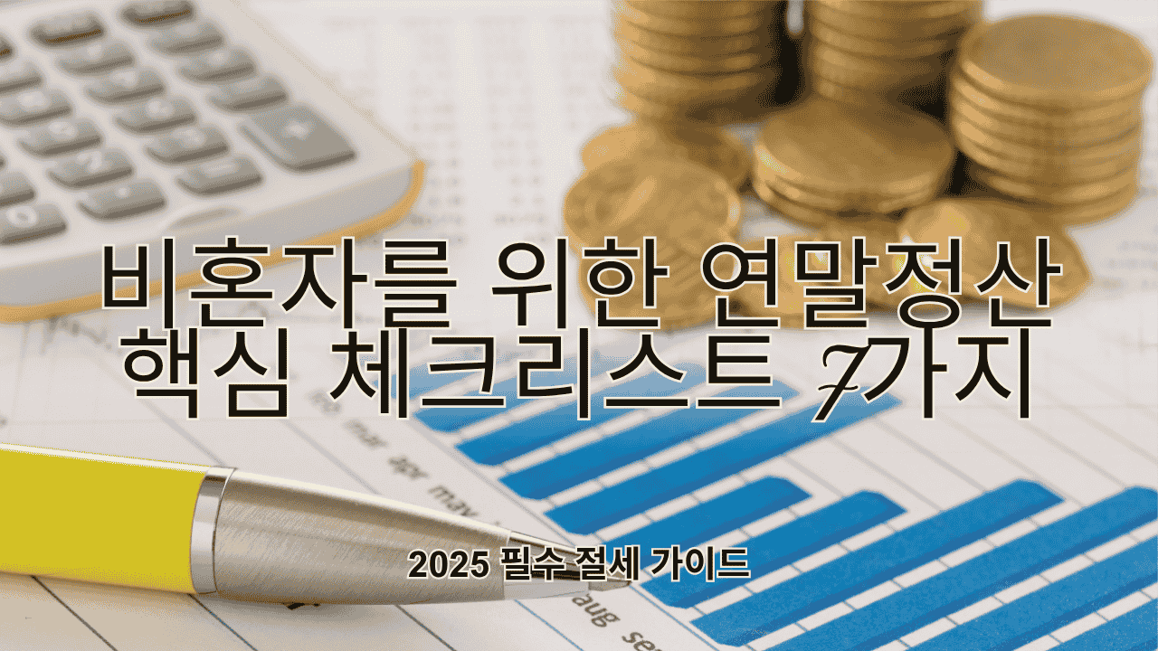 비혼자를 위한 연말정산 핵심 체크리스트 7가지