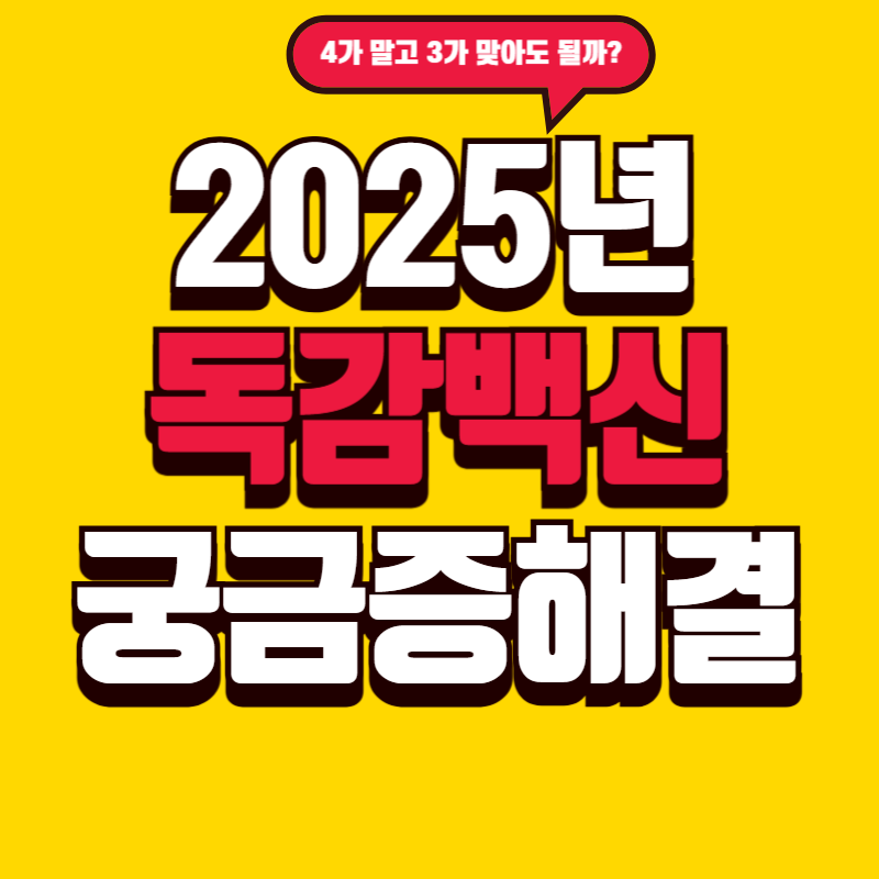 2025년 독감 백신
