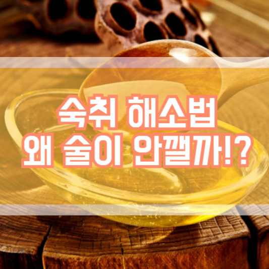 숙취 해소법, 술이 잘 안 깬다면!?