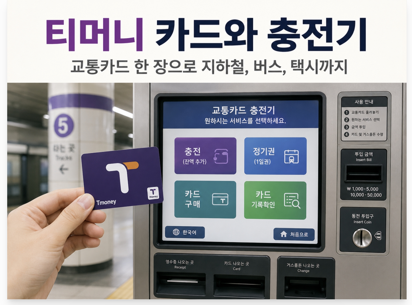 How to use a Tmoney card on the Seoul subway