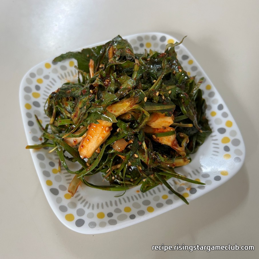 봄 고들빼기 무침