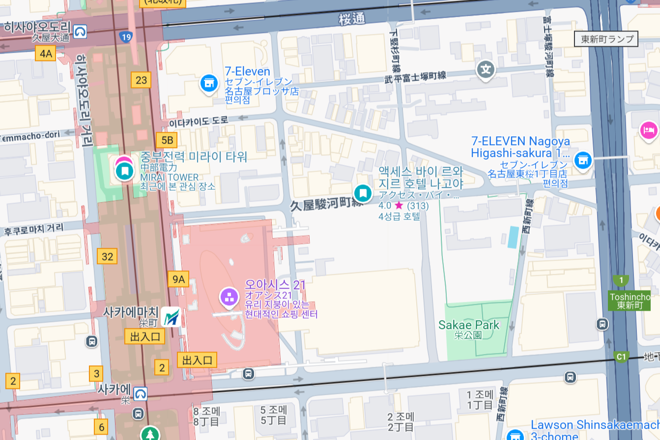 나고야 호텔 추천, 사카에 액세스 바이 르와지르